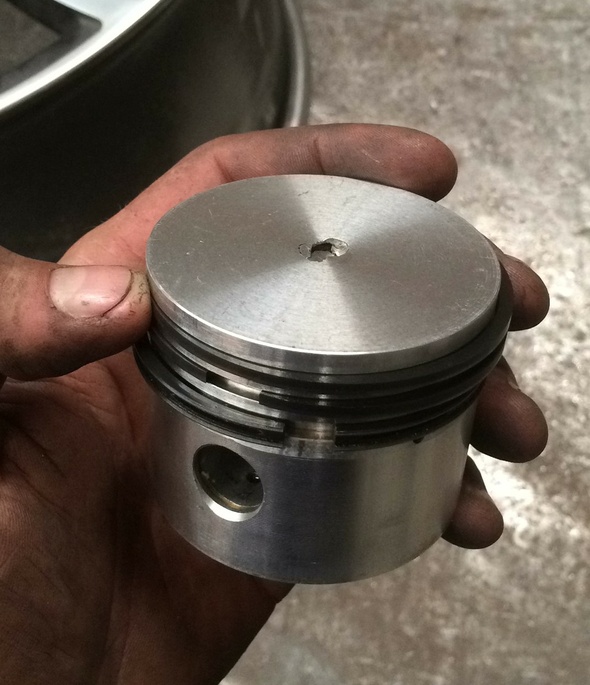 restauratie piston aluminium
