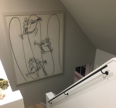 stalen deur met leuningen 