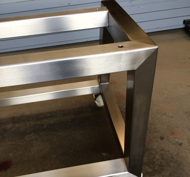 mobiele inox tafel onderstel door valcke olivier