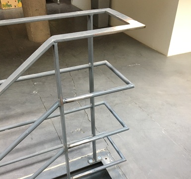 180° draaien van bestaande trap met laswerk door olivier valcke