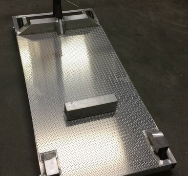 flying horse step in aluminium gemaakt door valcke olivier