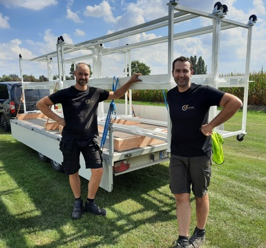 mobiele tafels gemaakt door valcke olivier